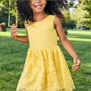 THE CHILDRENS PLACE Canary Yellow Size 6 Lace Girly Princess Dress Flower Girl